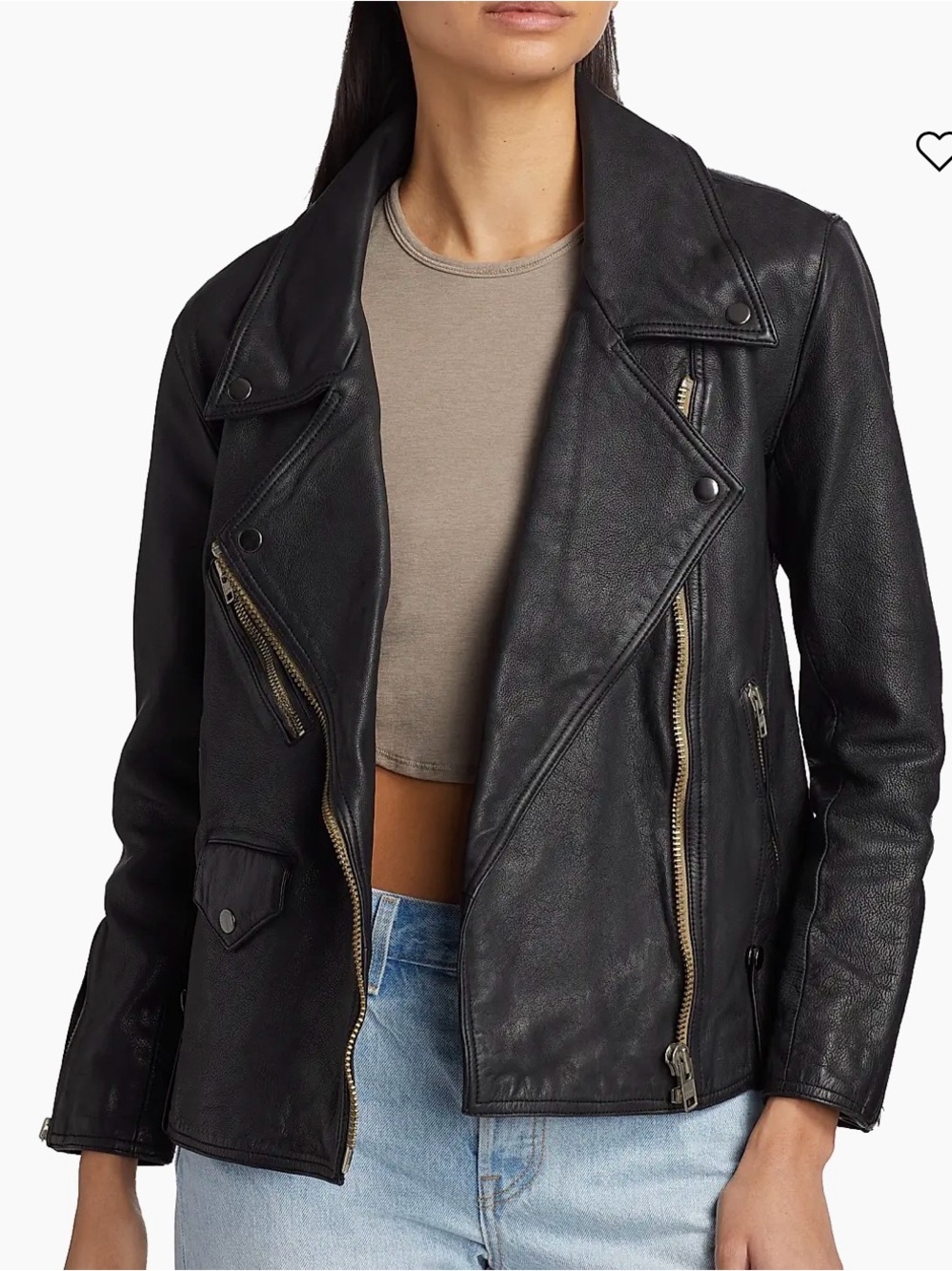 Free People M 100% Leather Jealousy Jacket New